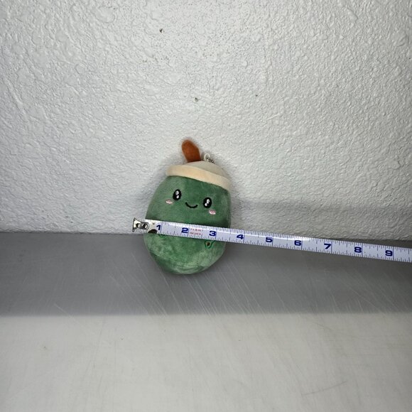 Kawaii Boba / Bubble Milk Tea Matcha Green Plushie Keyring - Picture 7 of 7